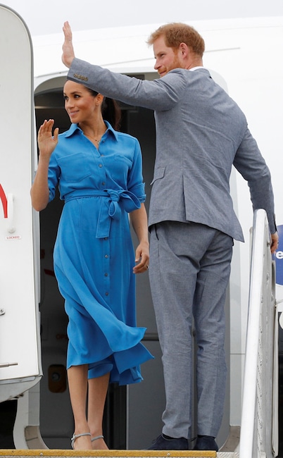 Meghan Markle, Prince Harry, Plane, Tonga Visit 